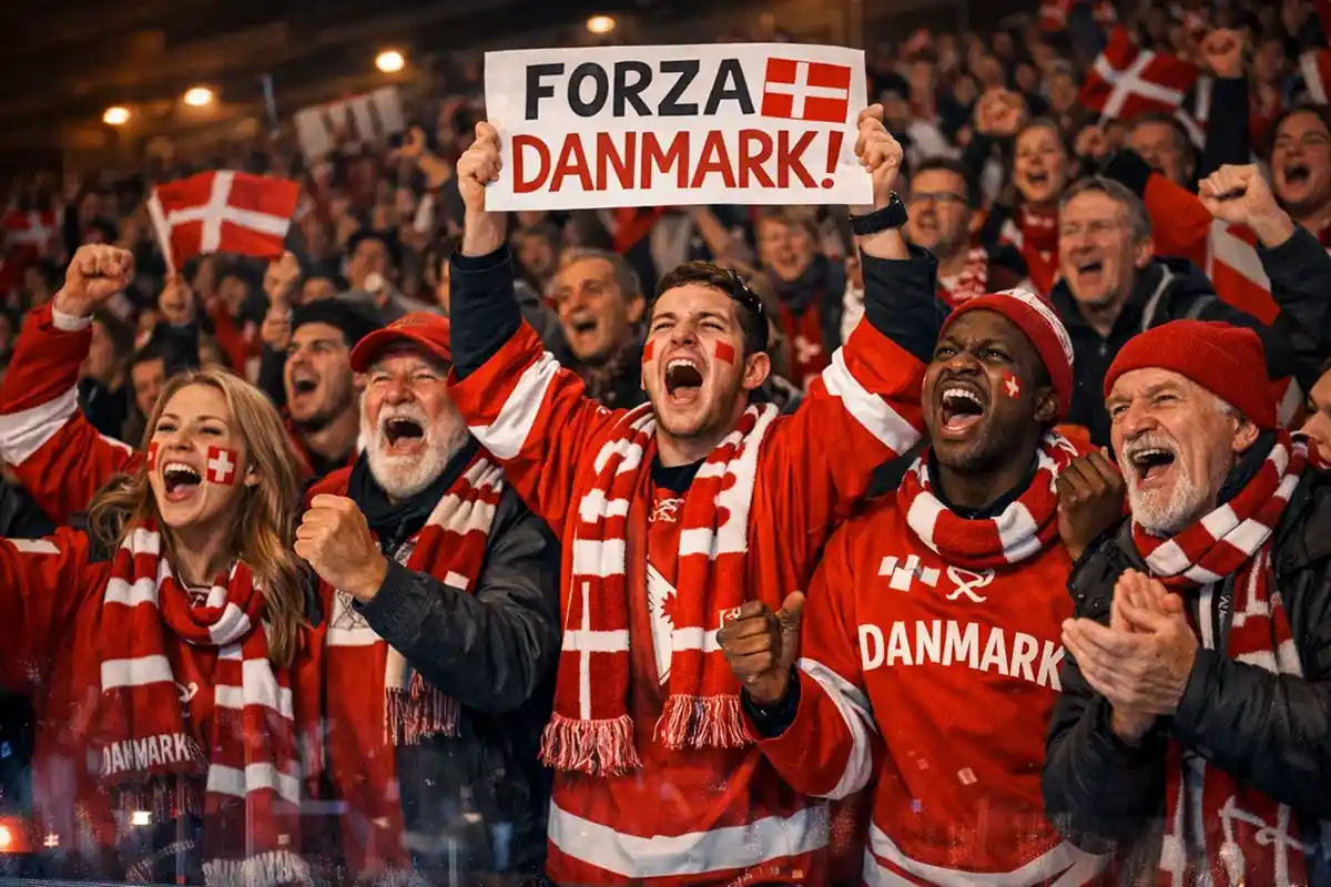 Passionerede ishockeyfans på tribunen der skaber intens stemning under en kamp