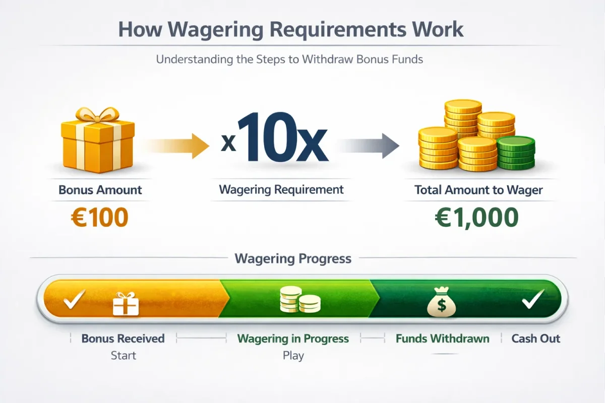 Eksempel på beregning af omsætningskrav for betting bonus